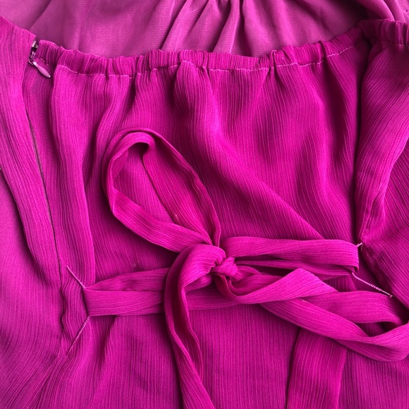 2B Bebe Brown Keyhole Halter Pink Purple Top XS - Picture 5 of 9